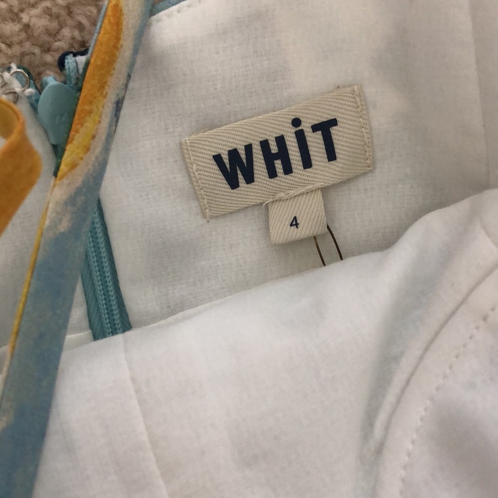 NWT Anthropologie Whit Dress Lemon - Picture 6 of 9